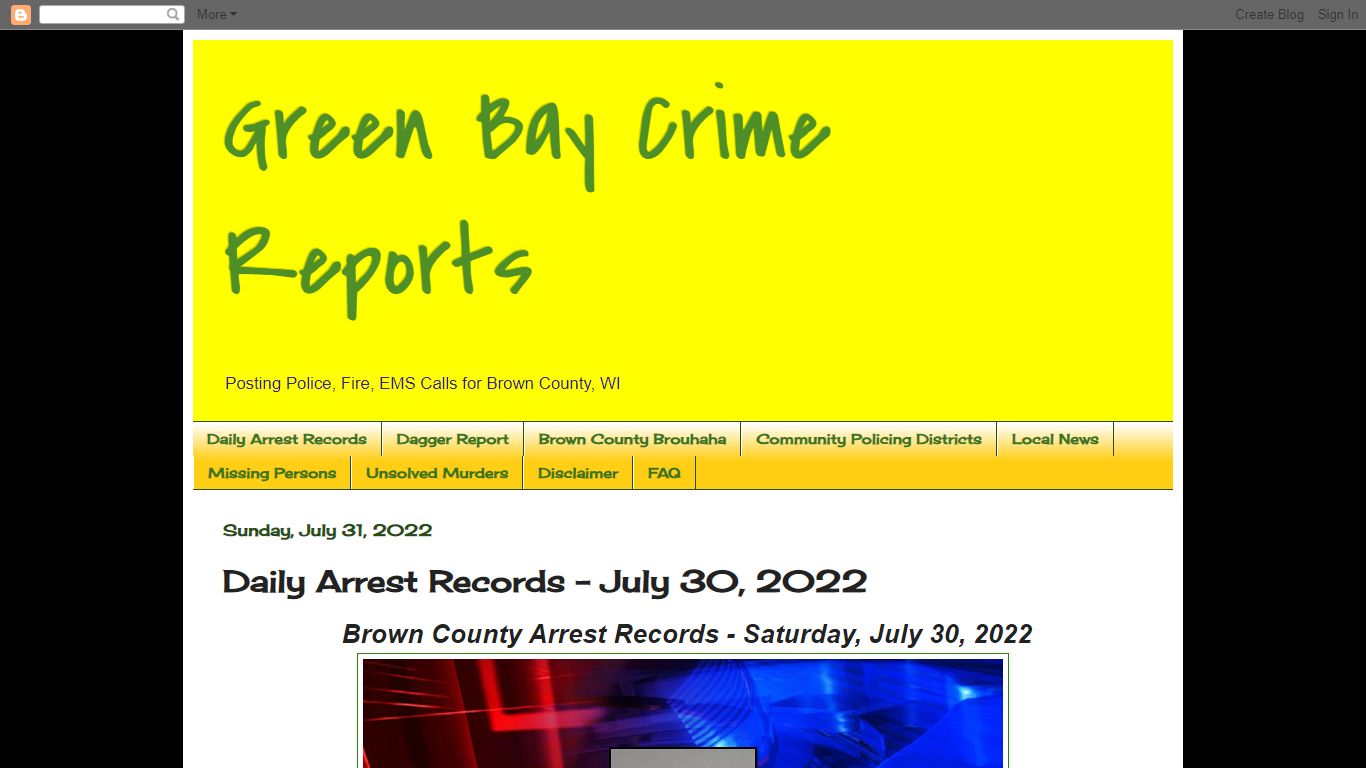 Green Bay Crime Reports: Daily Arrest Records - July 30, 2022